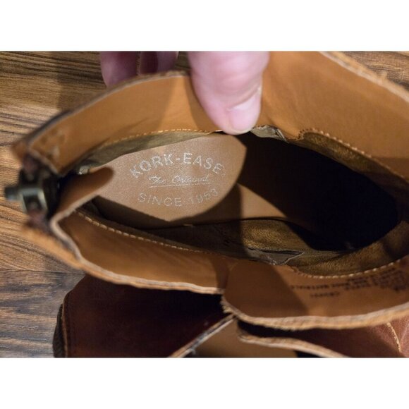 Kork-Ease Ryder Ankle Boots Leather Womens Sz 7.5 Brown Boho Pirate - Picture 8 of 16